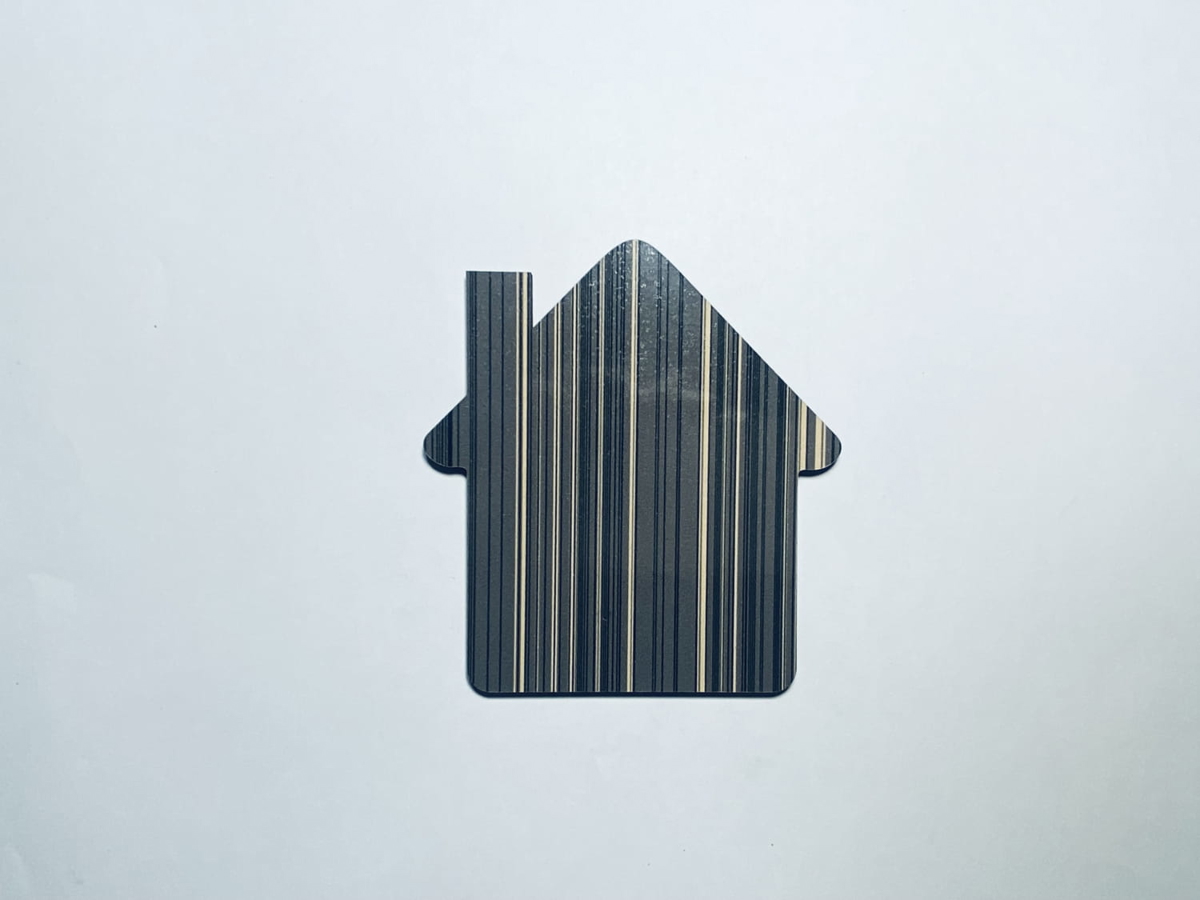 طرح خانه چوبی مناسب برای استفاده در دستگاه های cnc چوب و cnc لیزر - laser cut wood house craft shape cutout cdr file