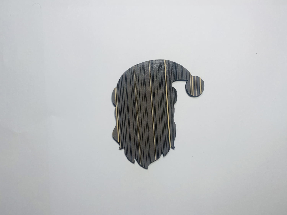 طرح سر بابانوئل چوبی ناتمام برای دکور کریسمس مناسب برای استفاده در دستگاه های cnc چوب و cnc لیزر - laser cut unfinished wood santa claus head shape christmas decor cdr file