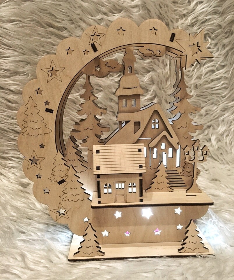 طرح چراغ شب عید نوروز مناسب برای استفاده در دستگاه های cnc چوب و cnc لیزر - laser cut new year eve lamp template cdr file