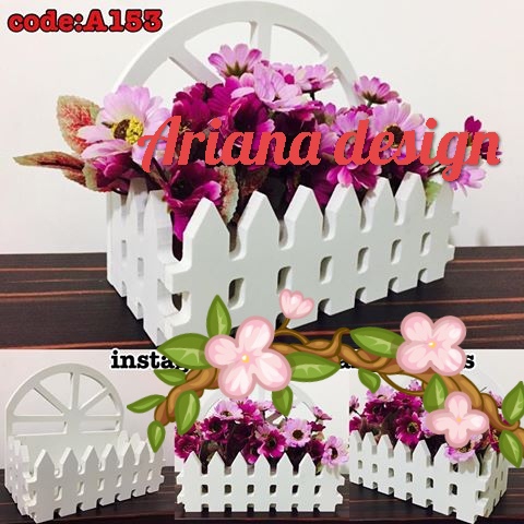 طرح سبد گل مناسب برای استفاده در دستگاه های cnc چوب و cnc لیزر - laser cut flower basket cdr file