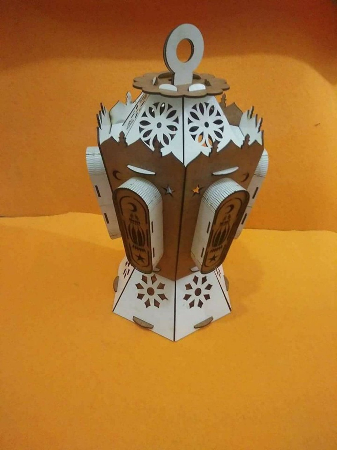 طرح فانوس چوبی ماه رمضان طرح اسلامی مناسب برای استفاده در دستگاه های cnc چوب و cnc لیزر - laser cut islamic wooden ramadan lantern cdr file