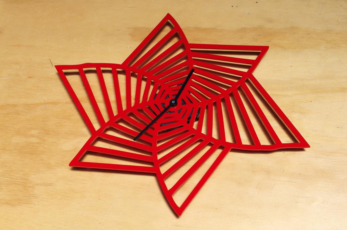 طرح صفحه ساعت اکریلیک مناسب برای استفاده در دستگاه های cnc چوب و cnc لیزر - laser cut acrylic clock face cdr file