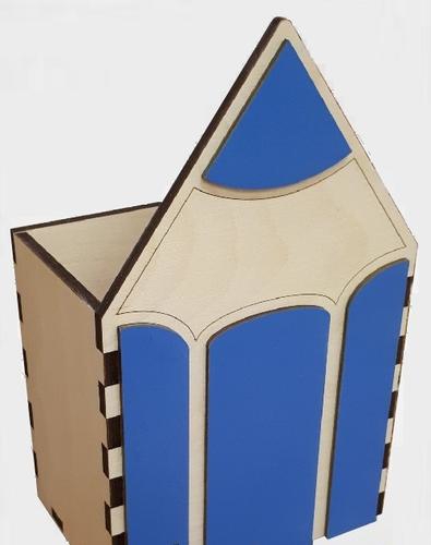 طرح مداد به شکل مداد مناسب برای استفاده در دستگاه های cnc چوب و cnc لیزر - laser cut pencil shape pen holder organizer cdr file