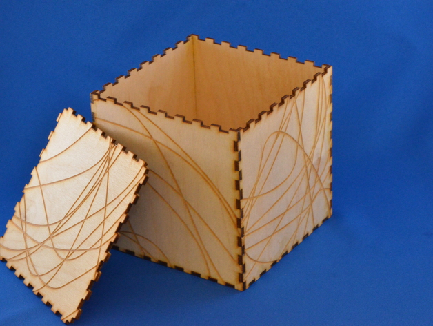 طرح جعبه چوبی مناسب برای استفاده در دستگاه های cnc چوب و cnc لیزر - wood laser cut box ai file