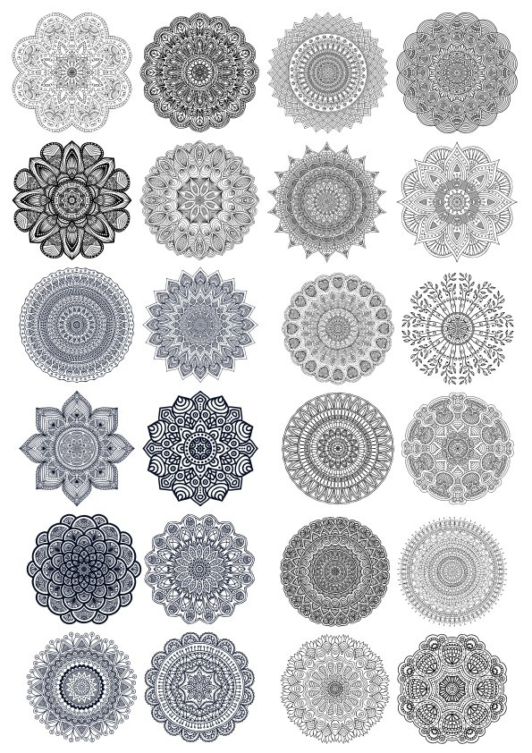طرح وکتور تزئینات هندی مناسب برای استفاده در دستگاه های cnc چوب و cnc لیزر - vector indian ornaments cdr file