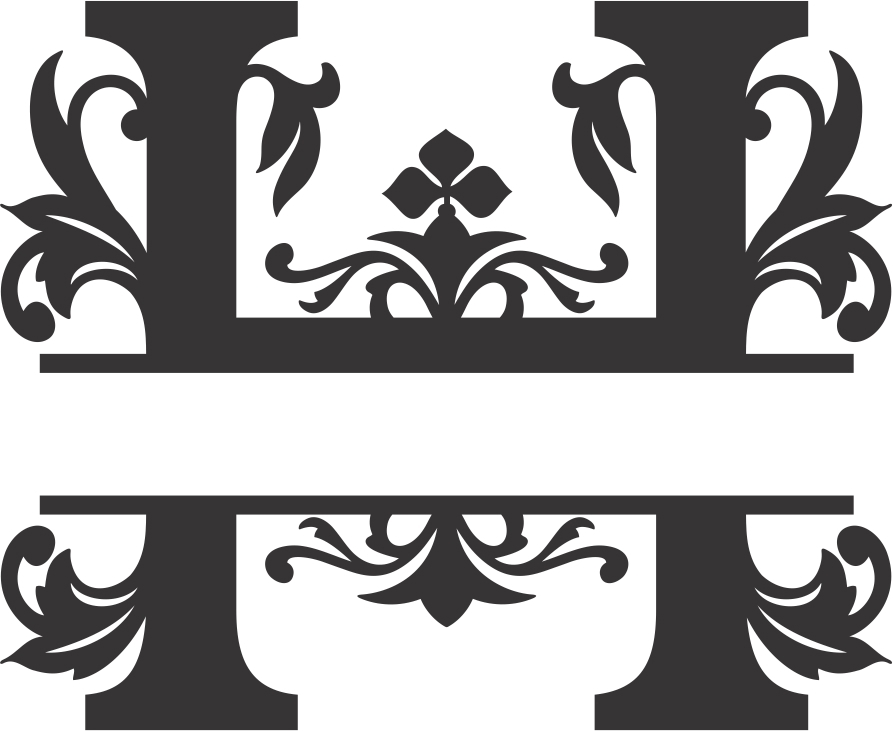طرح فونت سلطنتی و جدا شده مناسب برای استفاده در دستگاه های cnc چوب و cnc لیزر - regal split font h dxf file