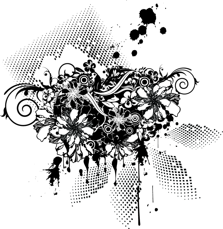 طرح تیشرت گلدار وکتور مناسب برای استفاده در دستگاه های cnc چوب و cnc لیزر - floral vector tshirt design eps file
