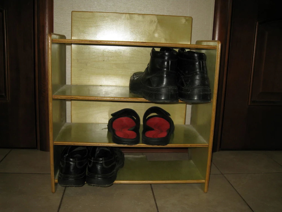 طرح جا کفشی چوبی مناسب برای استفاده در دستگاه های cnc چوب و cnc لیزر - laser cut wooden shoe rack dxf file