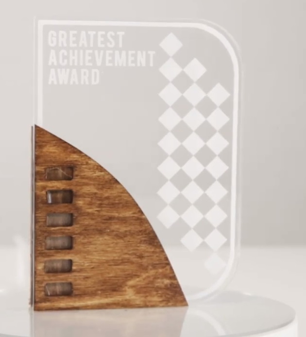طرح تندیس چوبی اکریلیک مناسب برای استفاده در دستگاه های cnc چوب و cnc لیزر - laser cut acrylic wood trophy dxf file