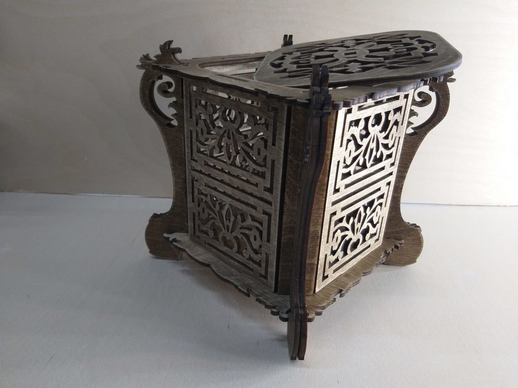 طرح چایخانه چینی ۴ میلی‌متری مناسب برای استفاده در دستگاه های cnc چوب و cnc لیزر - laser cut chinese tea house 4mm svg file