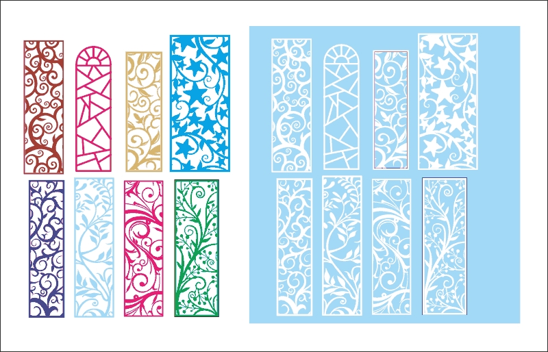 طرح مجموعه بزرگ الگوها با مناسب برای استفاده در دستگاه های cnc چوب و cnc لیزر - big bundle of patterns cdr file