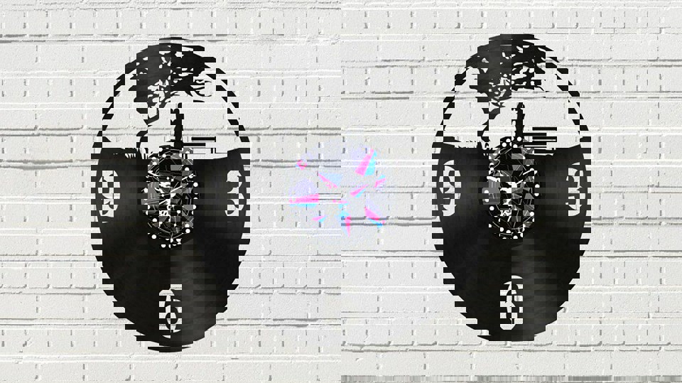 طرح ساعت به همراه زوج مناسب برای استفاده در دستگاه های cnc چوب و cnc لیزر - clock with couple cdr file