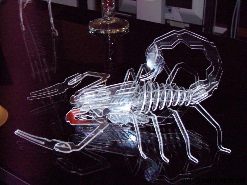 طرح پازل سه بعدی عقرب مناسب برای استفاده در دستگاه های cnc چوب و cnc لیزر - scorpion 3d puzzle dxf file