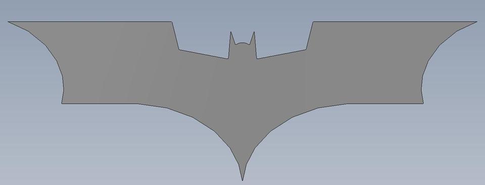 طرح بترنگ شوالیه تاریکی مناسب برای استفاده در دستگاه های cnc چوب و cnc لیزر - batarang the dark knight dxf file