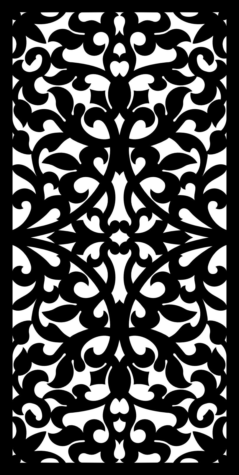 طرح با طرح گل بدون درز مناسب برای استفاده در دستگاه های cnc چوب و cnc لیزر - seamless floral pattern svg file