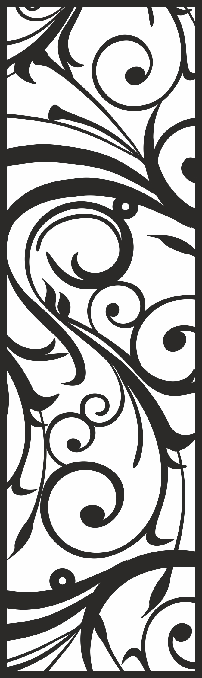 طرح وکتور گل مناسب برای استفاده در دستگاه های cnc چوب و cnc لیزر - vector floral cdr file