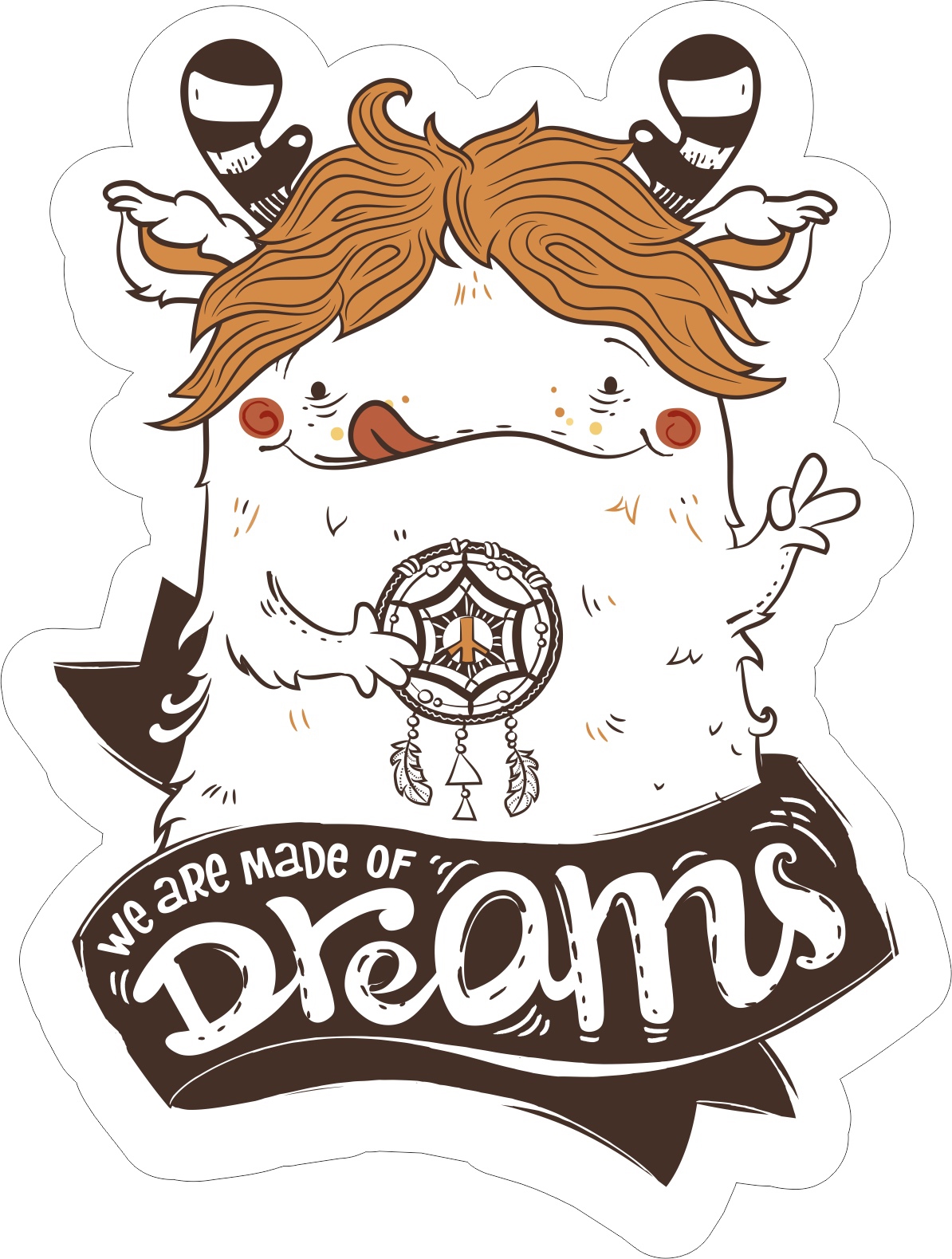 طرح استیکر ساخته شده از رویاها مناسب برای استفاده در دستگاه های cnc چوب و cnc لیزر - made of dreams sticker cdr file