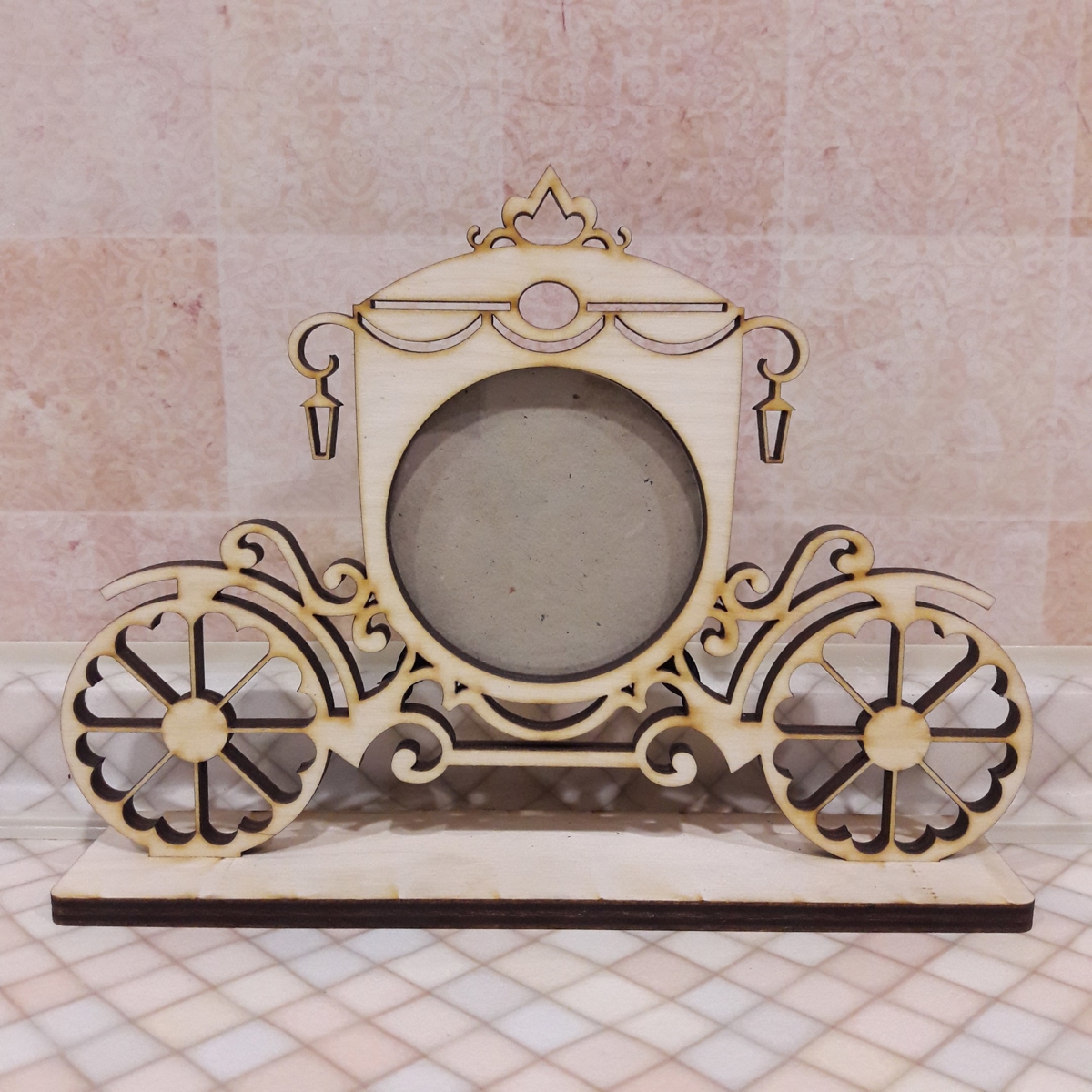 طرح قاب عکس سیندرلا مناسب برای استفاده در دستگاه های cnc چوب و cnc لیزر - cinderella picture frame cdr file