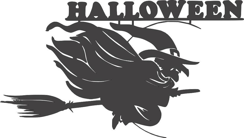طرح جادوگر هالووین مناسب برای استفاده در دستگاه های cnc چوب و cnc لیزر - halloween witch dxf file
