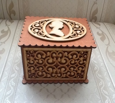 طرح جعبه کامئو مناسب برای استفاده در دستگاه های cnc چوب و cnc لیزر - lasercut cameo box cdr file