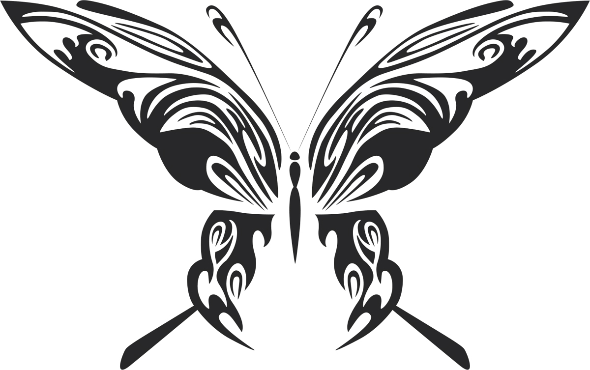 طرح وکتور پروانه شماره 048 مناسب برای استفاده در دستگاه های cnc چوب و cnc لیزر - butterfly vector art 048 cdr file