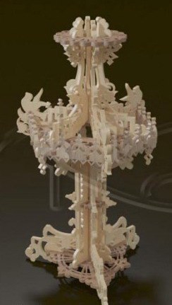 طرح گلدان موی بز مناسب برای استفاده در دستگاه های cnc چوب و cnc لیزر - vaza kozyego mokha cdr file