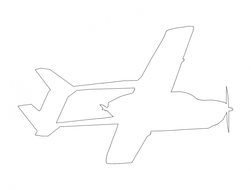 طرح ردیابی هواپیمای سسنا مناسب برای استفاده در دستگاه های cnc چوب و cnc لیزر - cessna fying trace dxf file