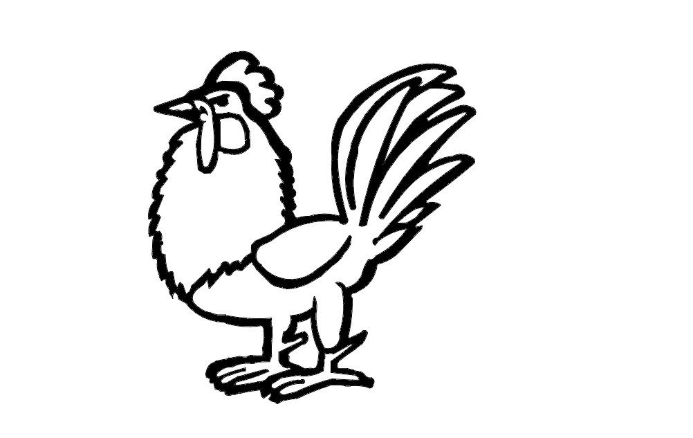 طرح خروس مناسب برای استفاده در دستگاه های cnc چوب و cnc لیزر - rooster dxf file
