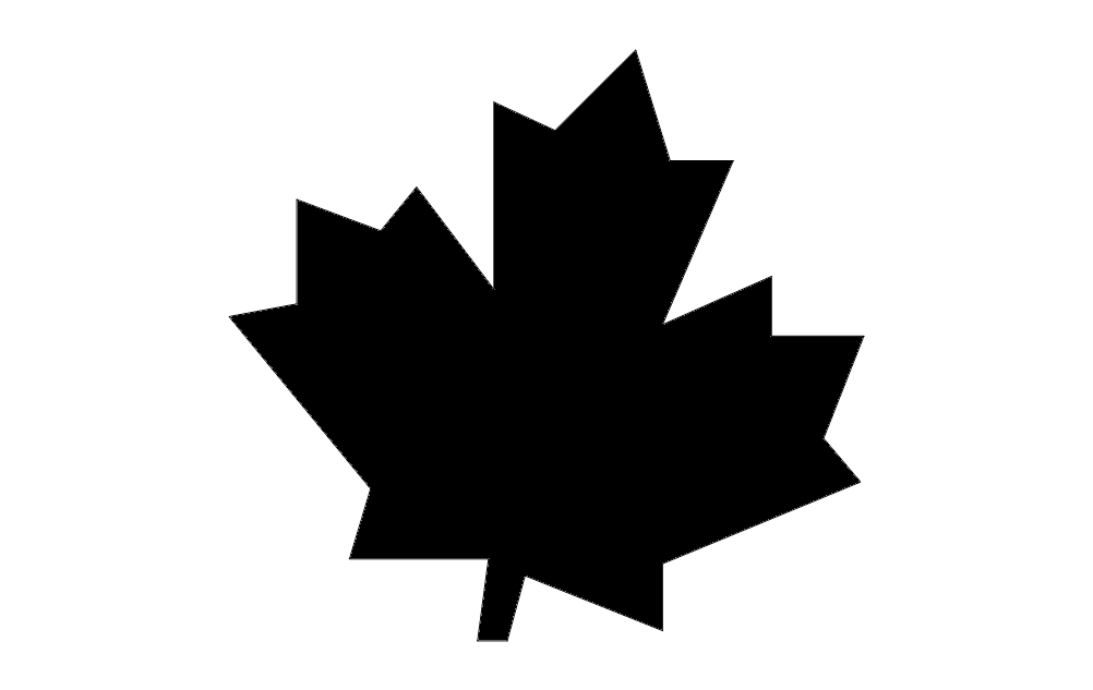 طرح برگ افرای کانادایی مناسب برای استفاده در دستگاه های cnc چوب و cnc لیزر - canadian maple leaf dxf file