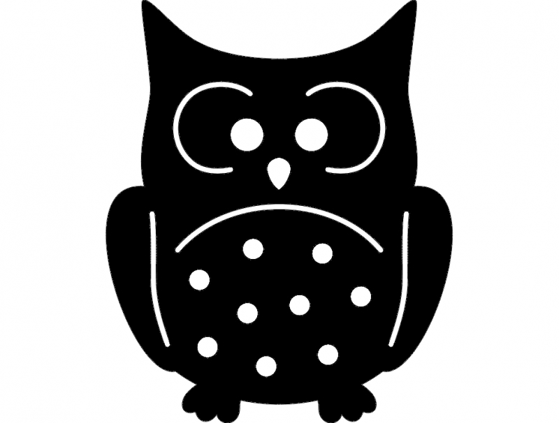 طرح جغد بوهو مناسب برای استفاده در دستگاه های cnc چوب و cnc لیزر - buho owl dxf file