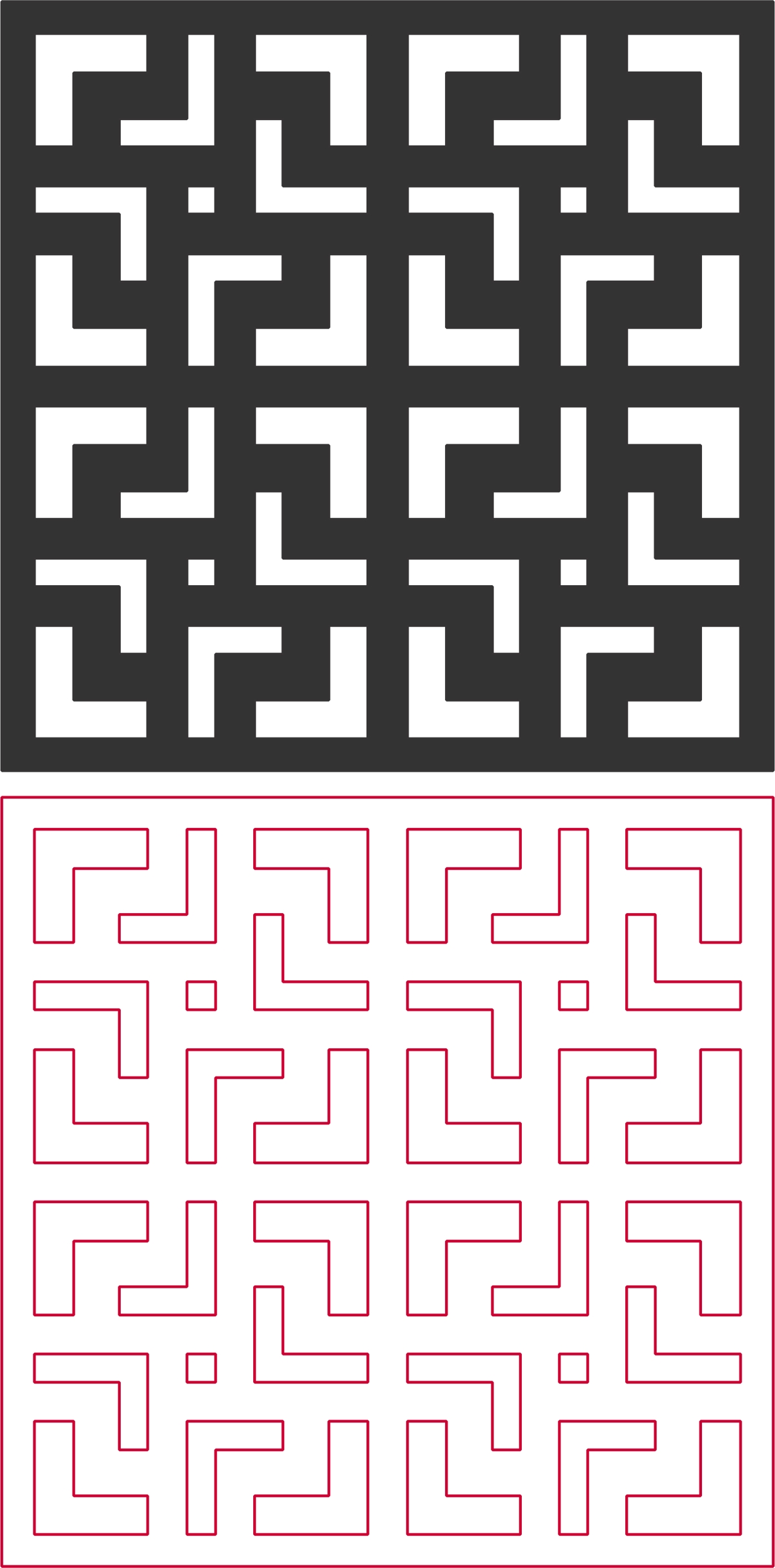 طرح مارپیچ بدون درز مناسب برای استفاده در دستگاه های cnc چوب و cnc لیزر - seamless maze pattern dxf file