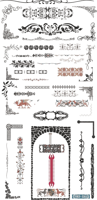 طرح مجموعه وکتورهای cnc مناسب برای استفاده در دستگاه های cnc چوب و cnc لیزر - collection cnc vectors cdr file