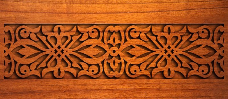 طرح منبت کاری روی چوب مناسب برای استفاده در دستگاه های cnc چوب و cnc لیزر - wood carving dxf file