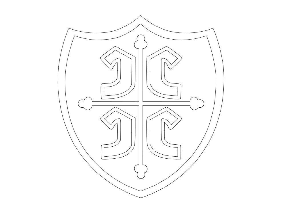 طرح تاج گلف شماره ۱ مناسب برای استفاده در دستگاه های cnc چوب و cnc لیزر - golf crest 1 dxf file