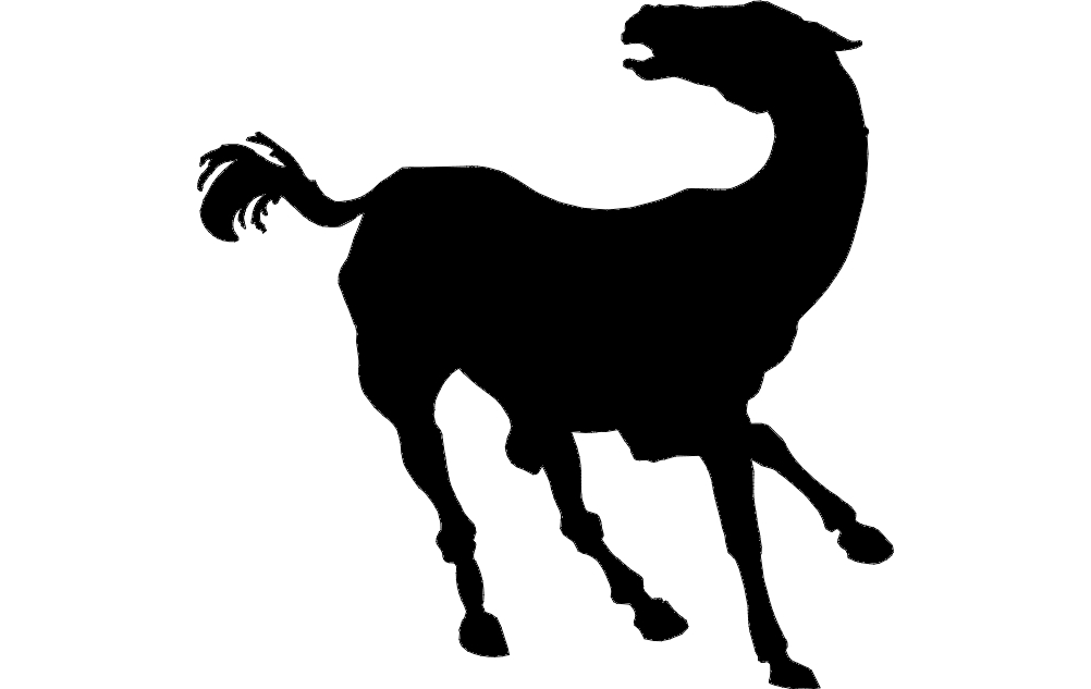 طرح اسب شماره ۲ مناسب برای استفاده در دستگاه های cnc چوب و cnc لیزر - horse 2 dxf file