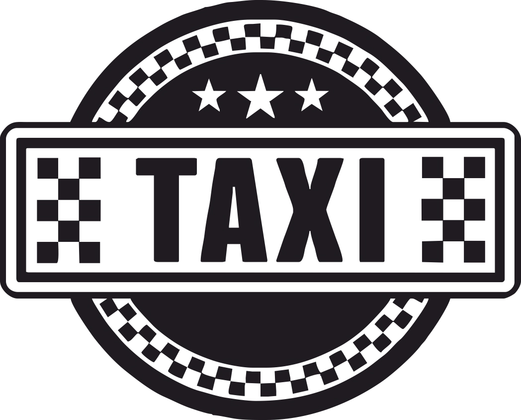 طرح فایل وکتور تابلوی تاکسی طرح دار مناسب برای استفاده در دستگاه های cnc چوب و cnc لیزر - taxi sign vector art cdr file