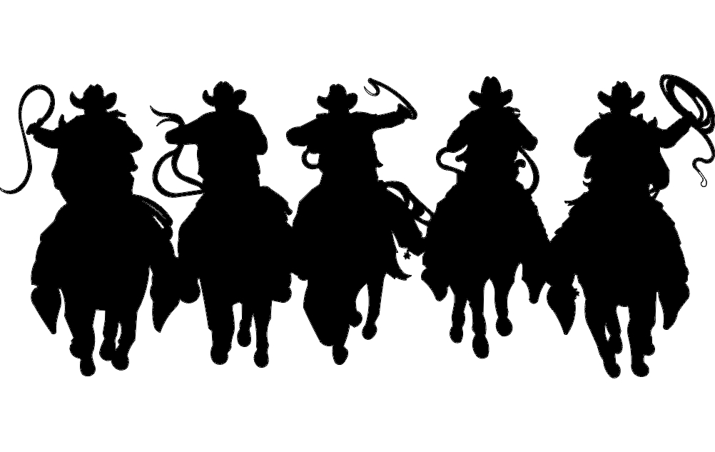 طرح اسب سواران ۵ مناسب برای استفاده در دستگاه های cnc چوب و cnc لیزر - horsemen 5 dxf file