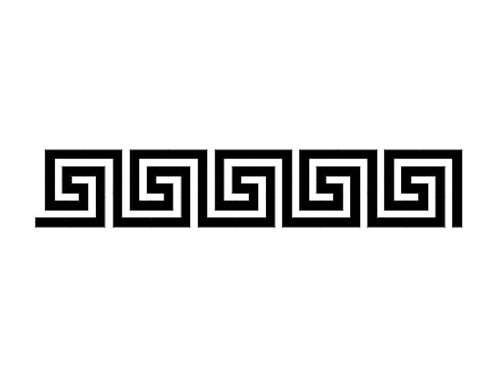 طرح کلید یونانی شماره ۱ مناسب برای استفاده در دستگاه های cnc چوب و cnc لیزر - greek key 1 dxf file