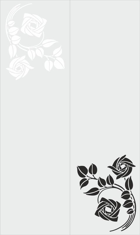 طرح گل سندبلاست مناسب برای استفاده در دستگاه های cnc چوب و cnc لیزر - sandblast floral design cdr file