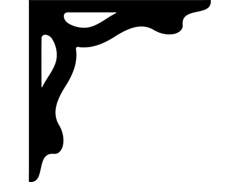 طرح گوشه کرون 0017 مناسب برای استفاده در دستگاه های cnc چوب و cnc لیزر - corner design kron 0017 dxf file