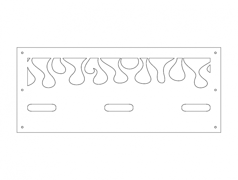 طرح شلیک ۱ مناسب برای استفاده در دستگاه های cnc چوب و cnc لیزر - firering 1 dxf file