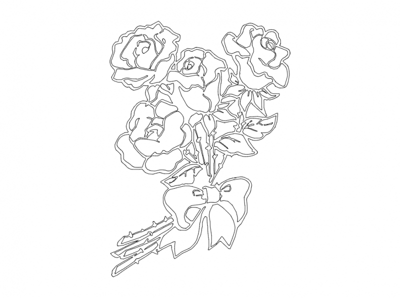 طرح گل شماره ۱ مناسب برای استفاده در دستگاه های cnc چوب و cnc لیزر - flowers 1 dxf file