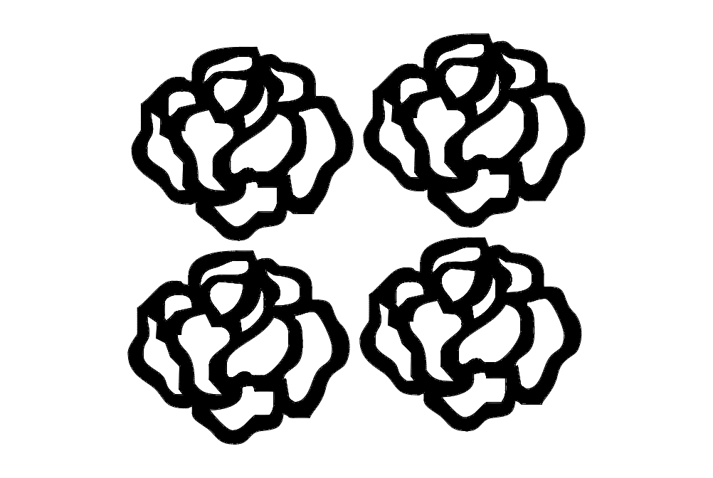 طرح رزا مناسب برای استفاده در دستگاه های cnc چوب و cnc لیزر - rosa dxf file