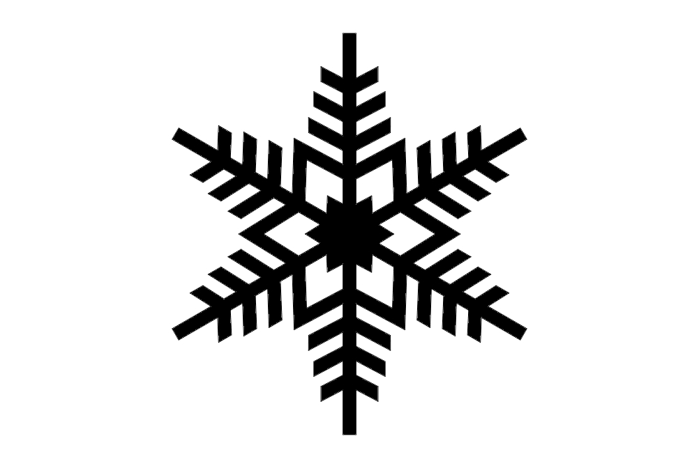 طرح دانه برف مناسب برای استفاده در دستگاه های cnc چوب و cnc لیزر - snowflake design dxf file