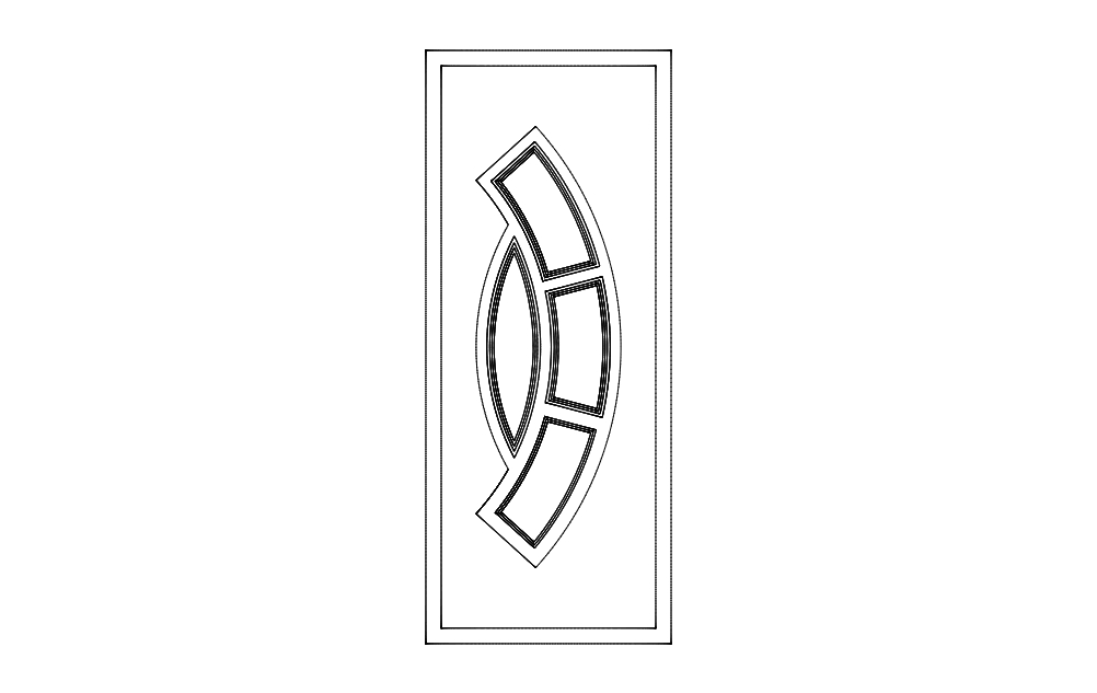 طرح درب مناسب برای استفاده در دستگاه های cnc چوب و cnc لیزر - door dxf file