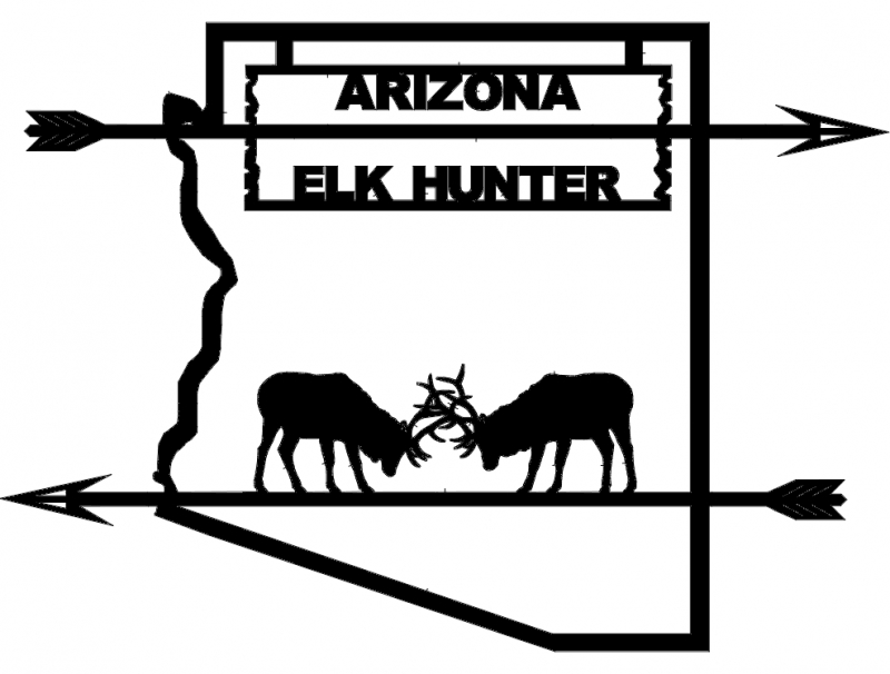 طرح شکارچی گوزن آریزونا مناسب برای استفاده در دستگاه های cnc چوب و cnc لیزر - arizona elk hunter dxf file
