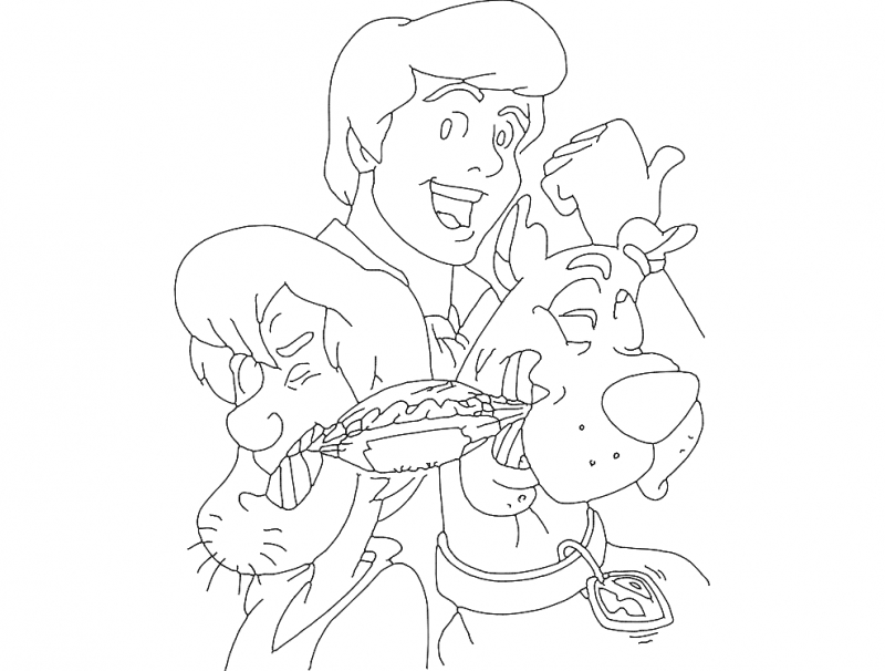 طرح اسکوبی دو ۲ مناسب برای استفاده در دستگاه های cnc چوب و cnc لیزر - scooby doo 2 dxf file