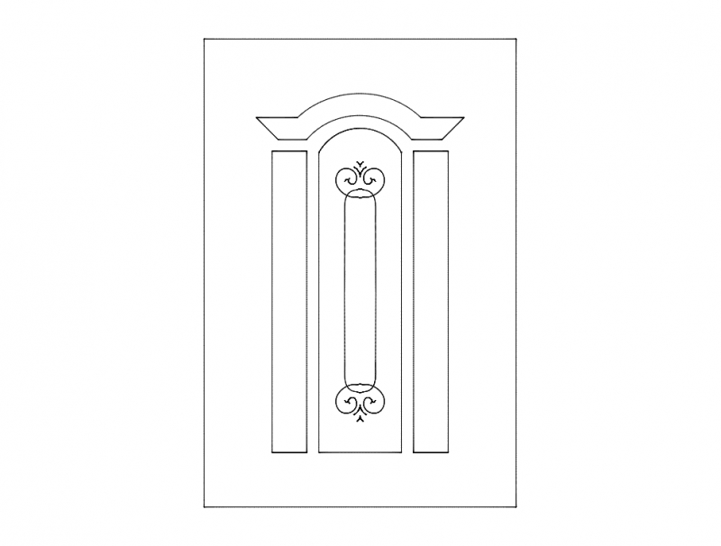 طرح درب چوبی مناسب برای استفاده در دستگاه های cnc چوب و cnc لیزر - wooden door design dxf file