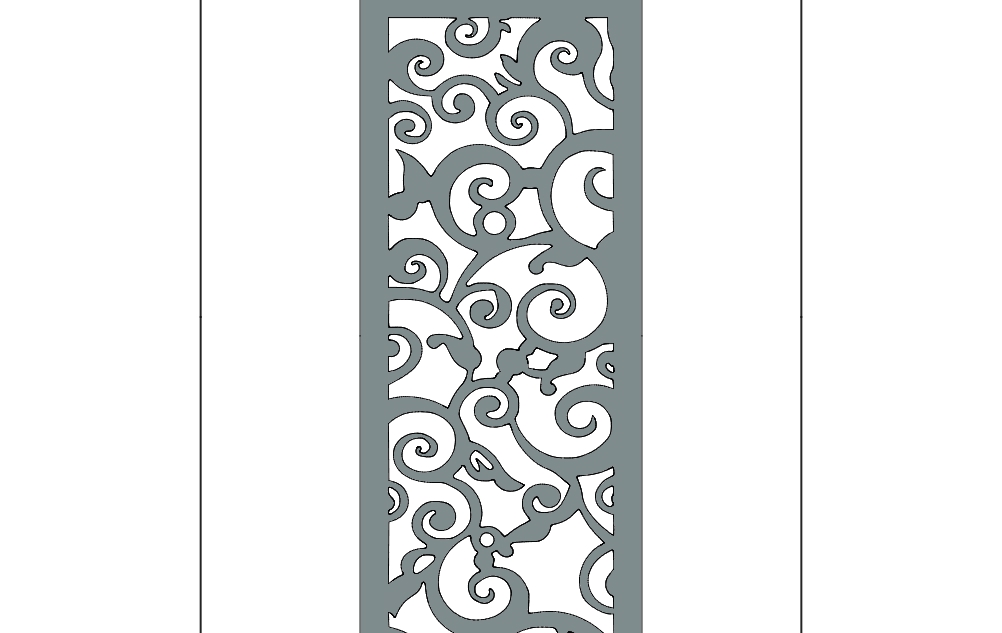 طرح الگوی جلوپنجره s42 مناسب برای استفاده در دستگاه های cnc چوب و cnc لیزر - s42 grille pattern dxf file