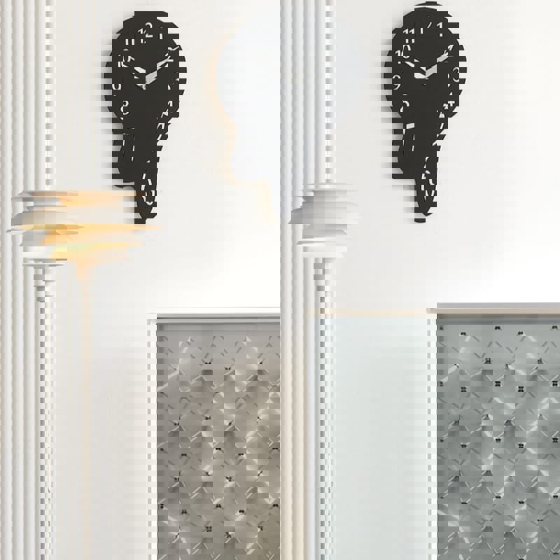 طرح ساعت دیواری در حال ذوب سالوادور دالی مناسب برای استفاده در دستگاه های cnc چوب و cnc لیزر - laser cut salvador dali melting wall clock